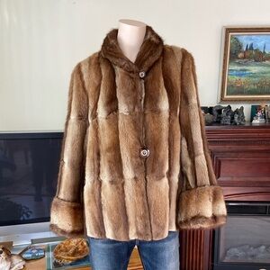 Elegant Brown Fur Coat